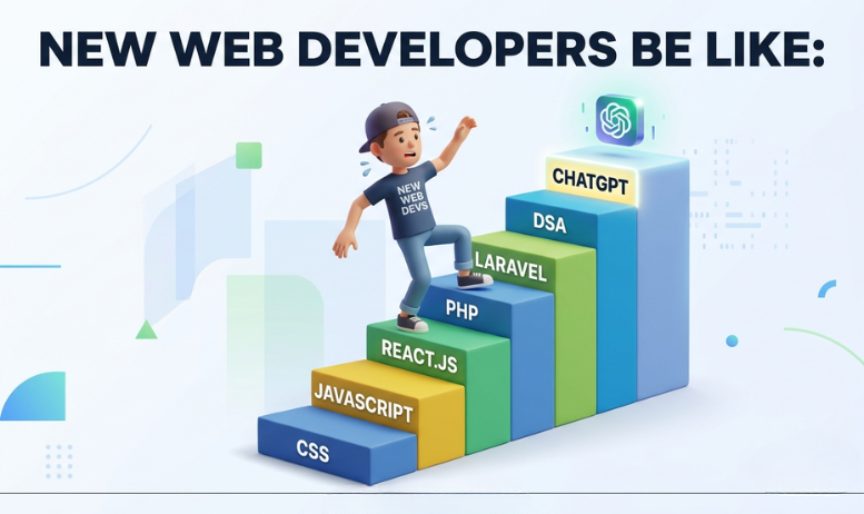 New web developer coding on laptop focusing on fundamentals in 2026
