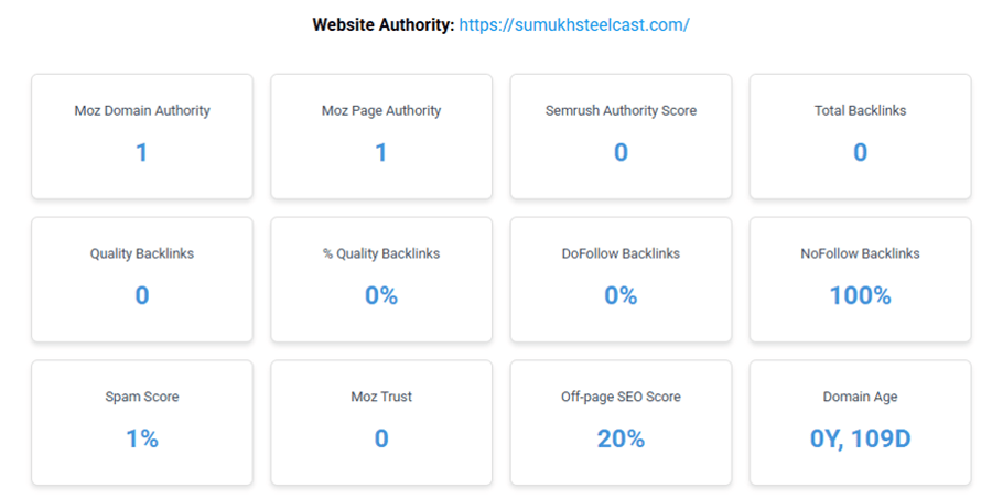Before SEO Results