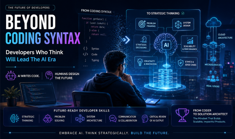 Comparison chart of old coding skills versus future-ready developer skills in the AI era