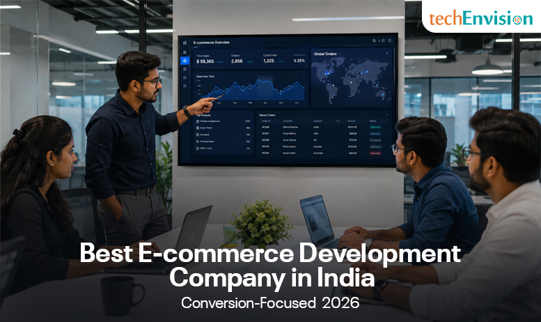 • "E-commerce development company in India building a Shopify store dashboard"